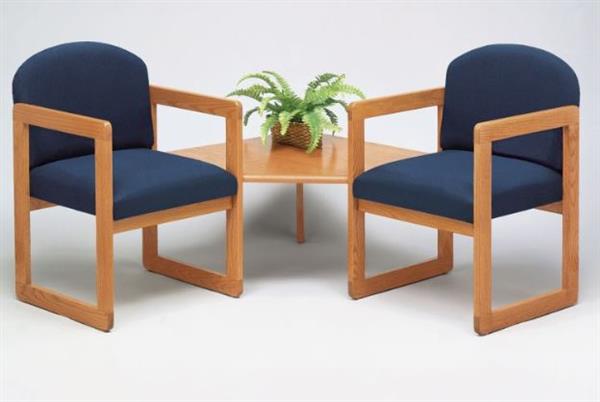 Classic 2 Chairs with Connecting Corner Table